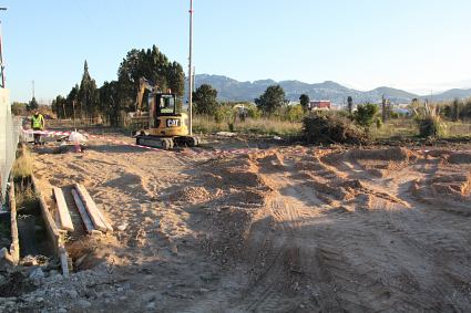 A fecha de 29-12-2011 todava continan las transformaciones del terreno. Foto C.A.E.